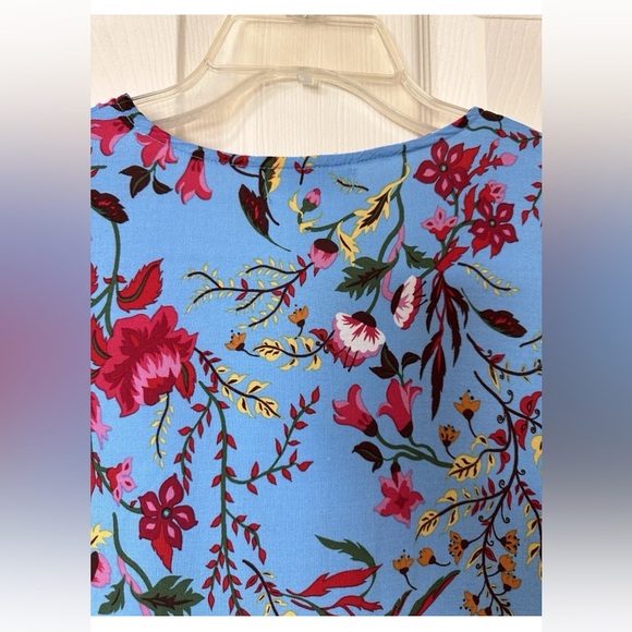 Anthropologie Aziza Embroidered Tassel Floral Blouse 3/4 Sleeve Tunic Top XL - Picture 7 of 7